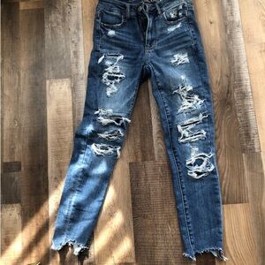Distressed AE size 2 Jeans